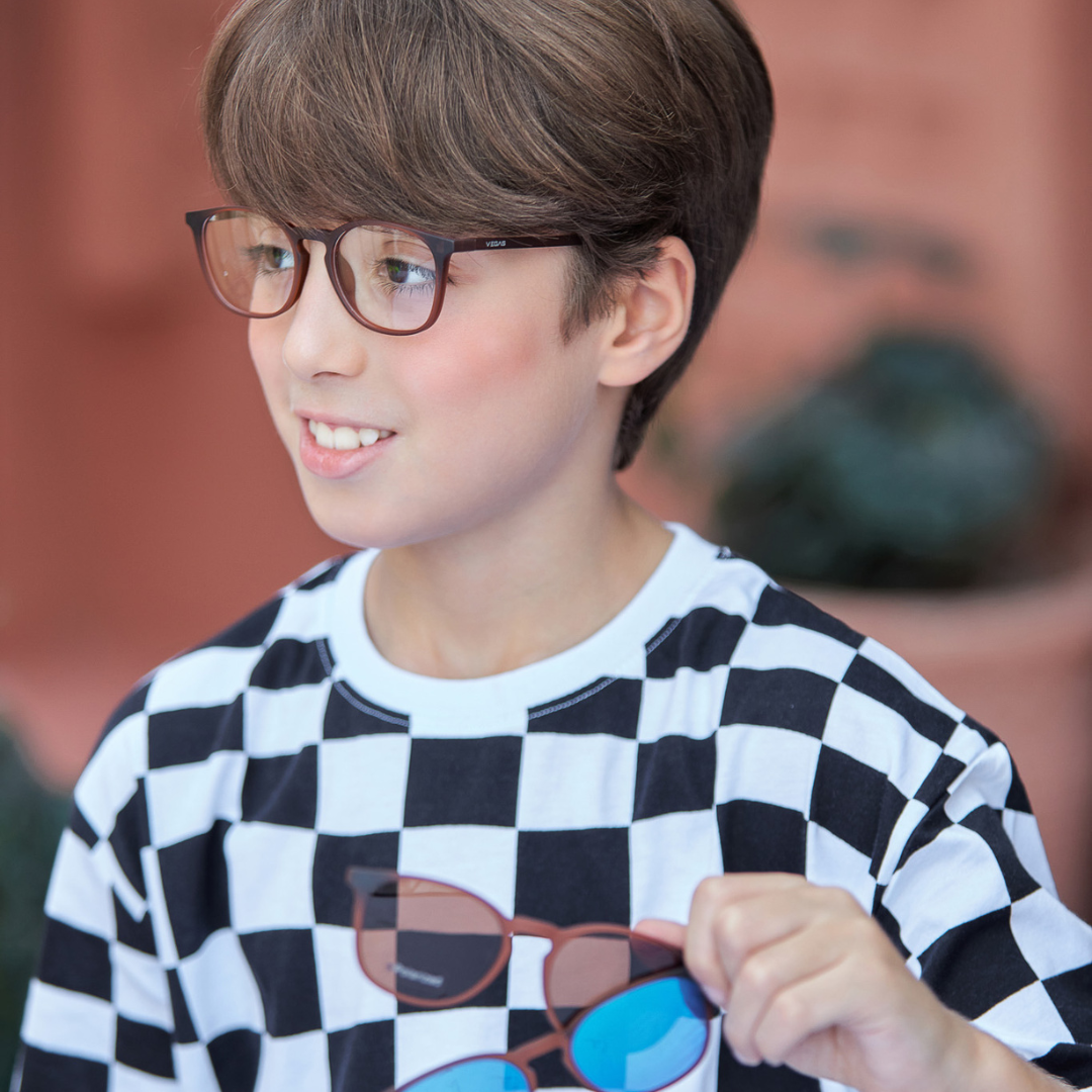 C-M-K-V2029 KIDS C3 | worn-three-quarter | SaddleBrown / Polarized
