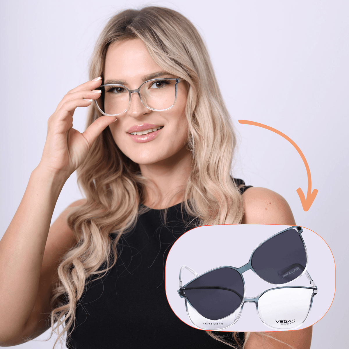 C-W-A-V2033 C5 | worn-front | Transparent